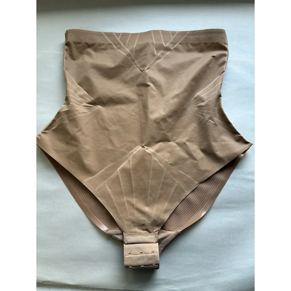 Honeylove Shapewear High Waist Bottoms Sz M Nude Hook Eye Closure